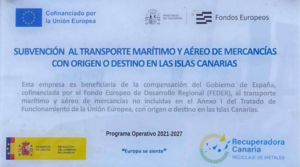 Subvención al Transporte Marítimo y Aéreo de Mercancias con Origen o Destino en las Islas Canarias